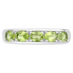 Peridot Ring 0.84 Carats Sterling Silver