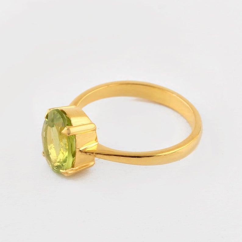 solid gold birthstone ring