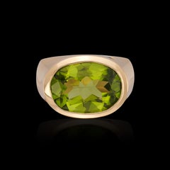 Peridot, Sapphire, Diamond & 18k Yellow Gold