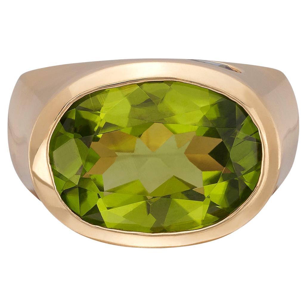 Peridot, Saphir, Diamant & 18k Gelbgold