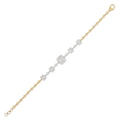 Peridot Shine 14K (or 18k upon request) Yellow Gold Diamond Tennis Bracelet