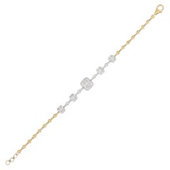 Peridot Shine 14K (or 18k upon request) Yellow Gold Diamond Tennis Bracelet