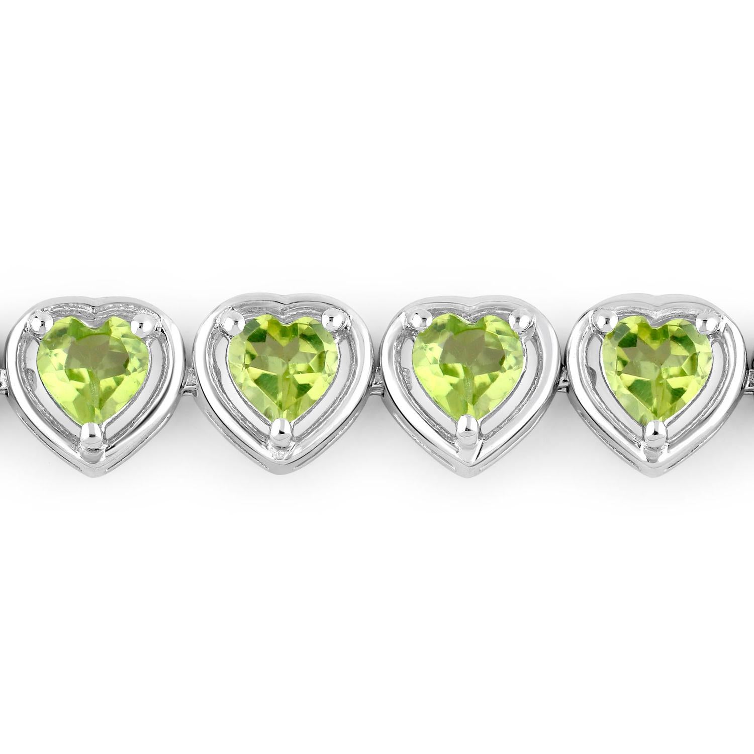 Pulsera de peridoto 9.2 quilates Plata de Ley Contemporáneo en venta