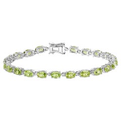 Bracciale tennis con peridoto 9.45 carati A. Silver