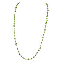 Peridot with 14 Carat Gold Wire-Wrapped Paradizia Necklace