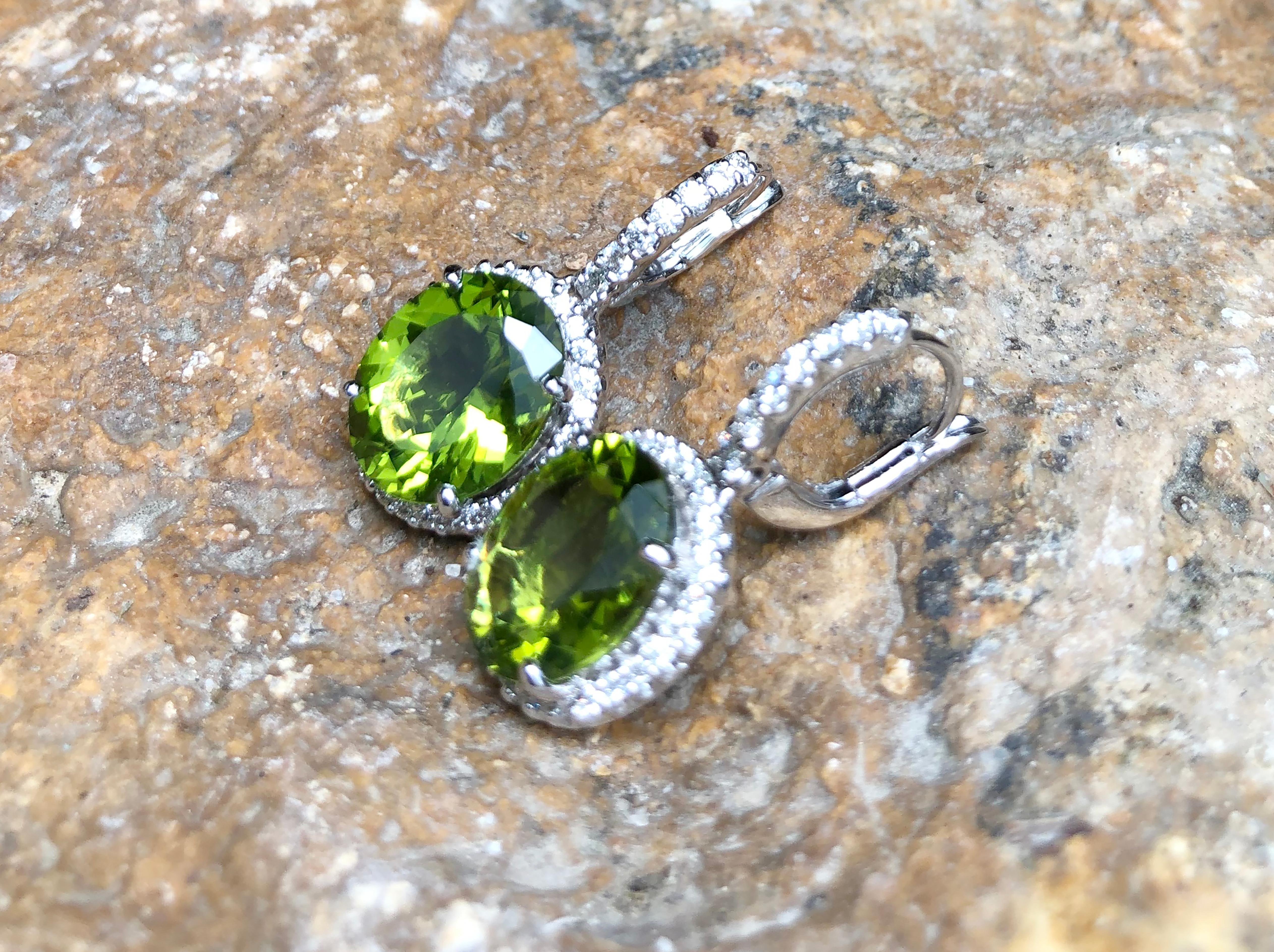 peridot and diamond earrings