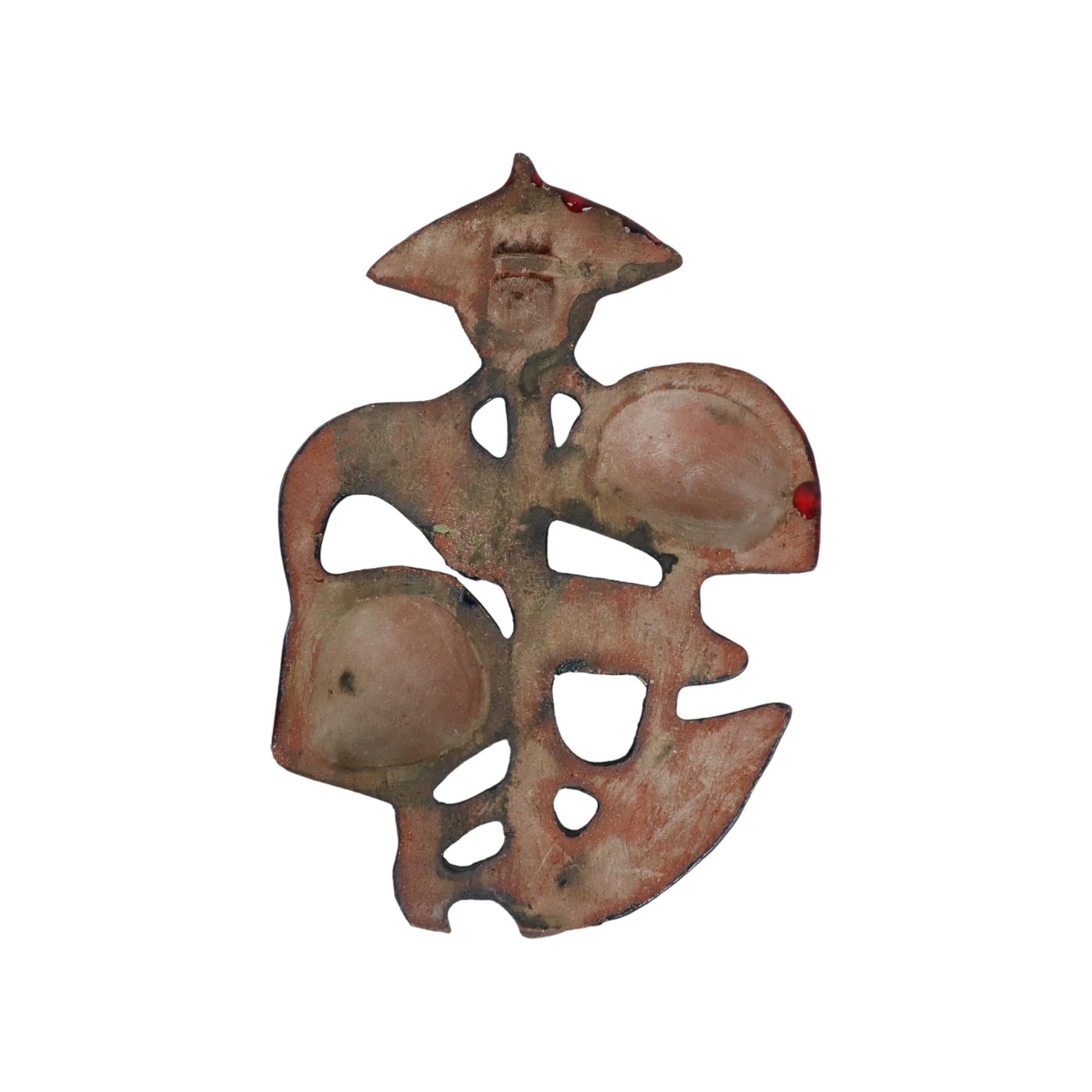 Scultura da parete in ceramica Perignem Mushroom Elisabeth Vandeweghe 1960s in vendita 3