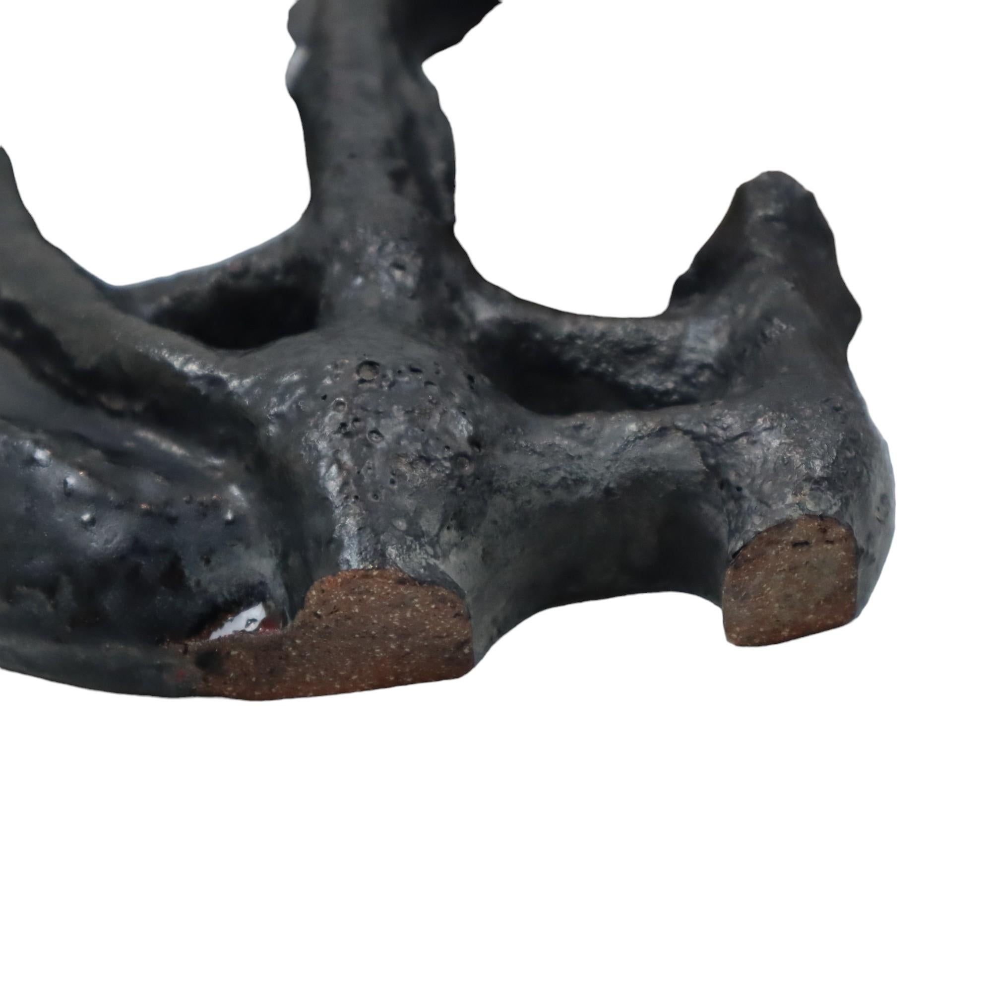 Scultura da parete in ceramica Perignem Mushroom Elisabeth Vandeweghe 1960s in vendita 2