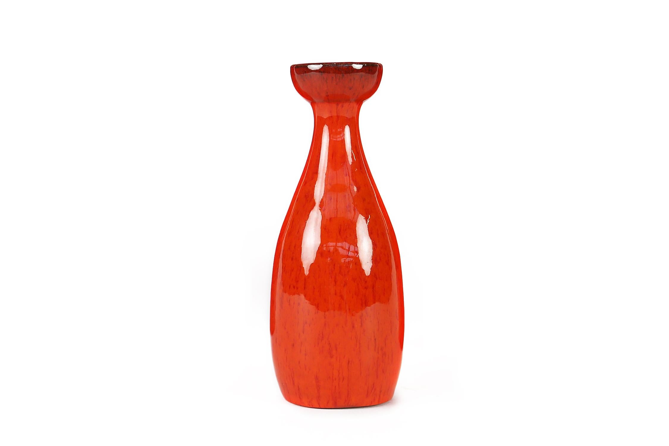 Perignem, Set of 3 Red Ceramic Vases, Belgium, 1960s For Sale 2