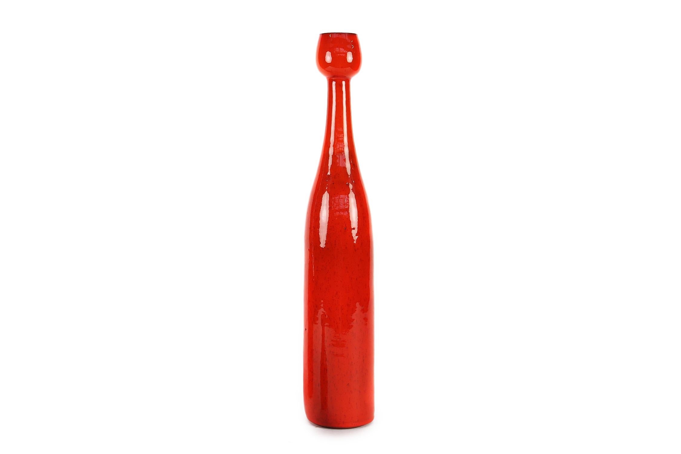 Perignem, Set of 3 Red Ceramic Vases, Belgium, 1960s For Sale 3