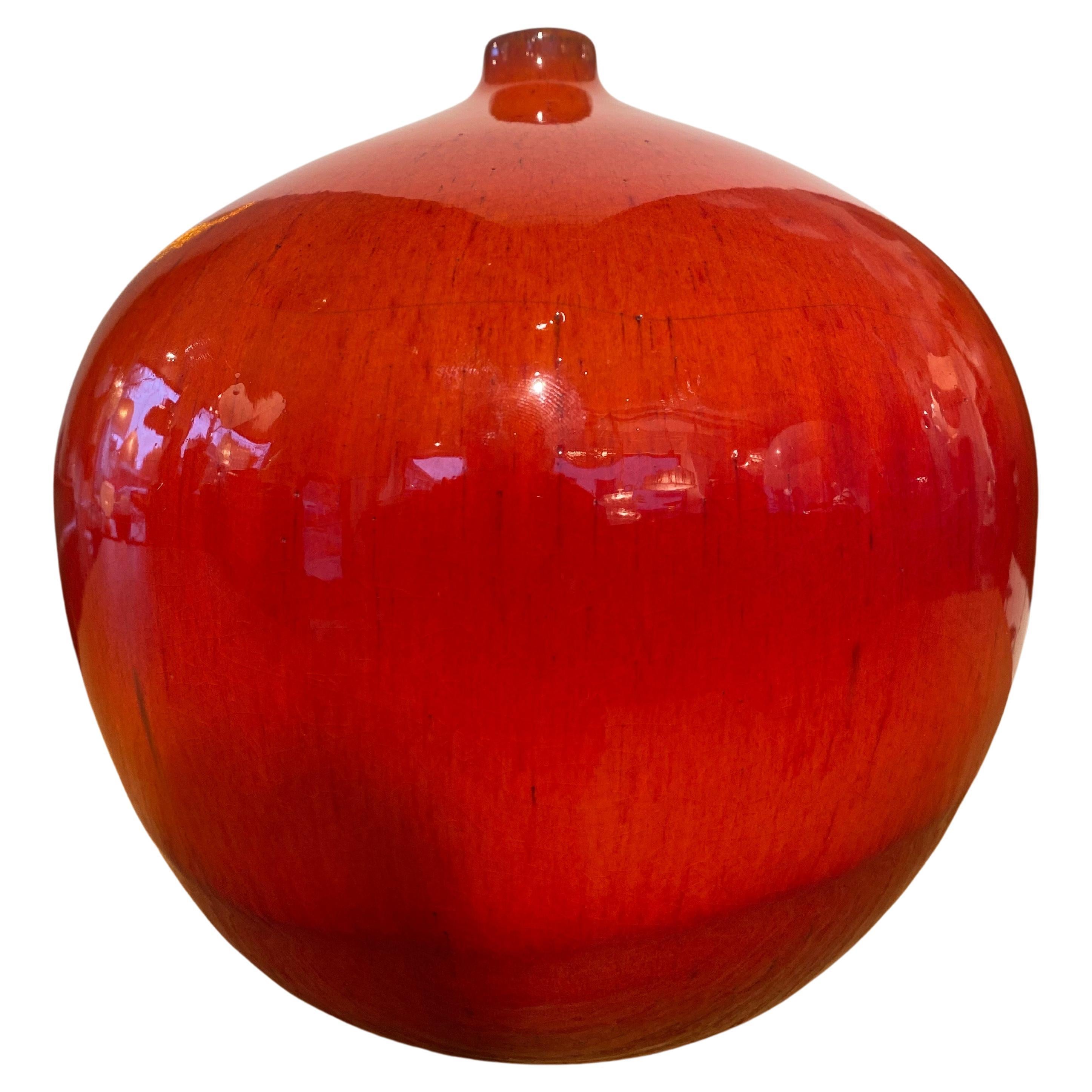Perignem Vase Red Glaze 1960s