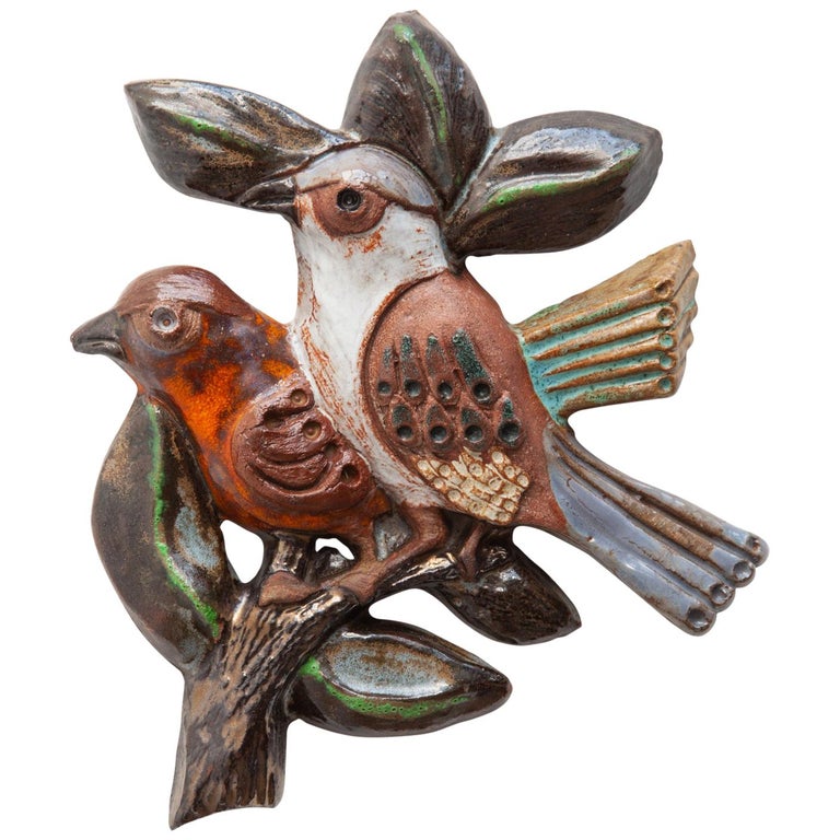 Perignem Wall mounted Birds Sculpture 1960s Belgium Art at 1stDibs