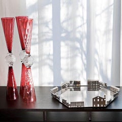 Perigot Vase Colorless & Red by Driade, Borek Sipek