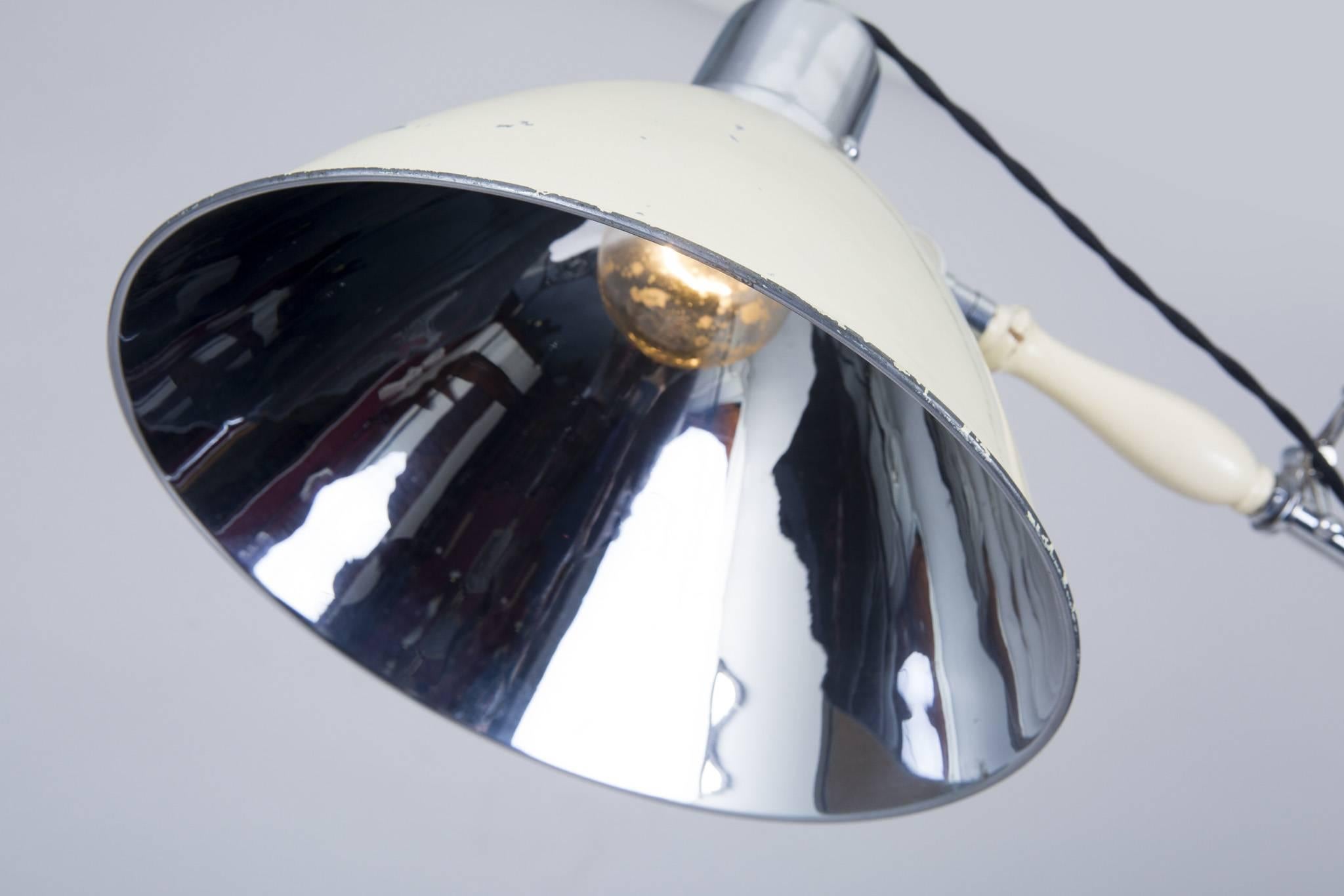 Metal Perihel Lamp, Czech Functionalism, 20th Century, Original Condition