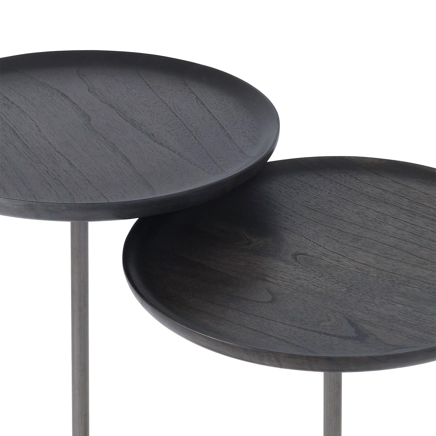 Stainless Steel Perini Set of 2 Side Table For Sale