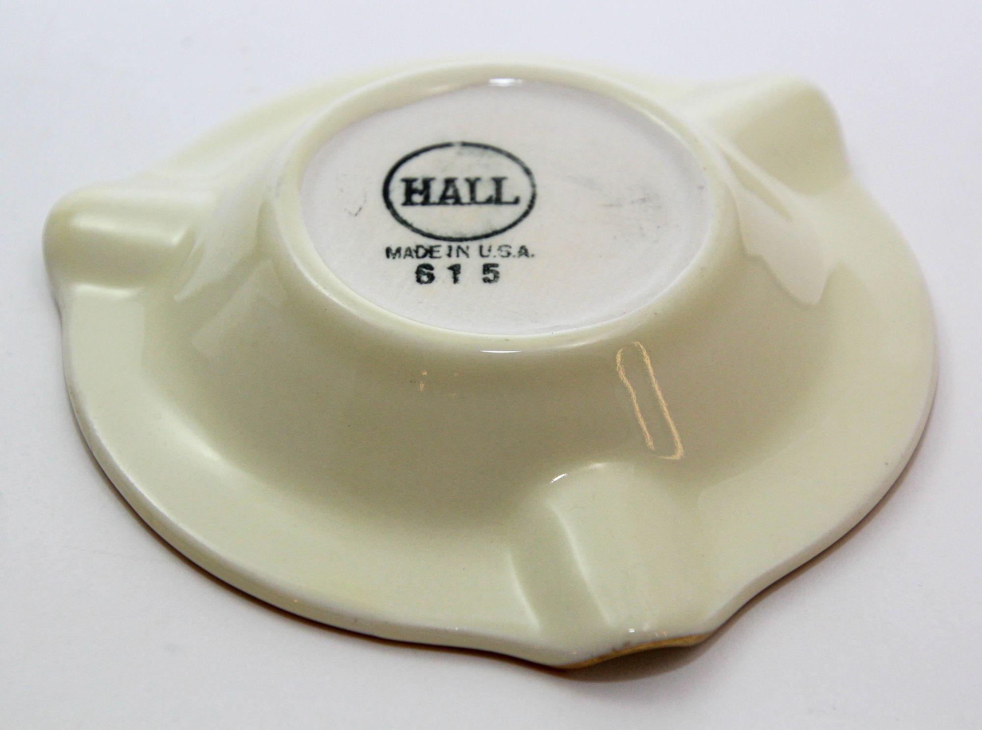 Hollywood Regency Perino's Collectible Porcelain Dish Ashtray Hollywood California 1960s