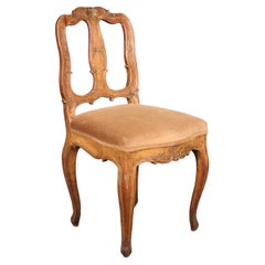 Antique Period 1770s Era Italian Provincial Walnut Desk or Vanity Chair