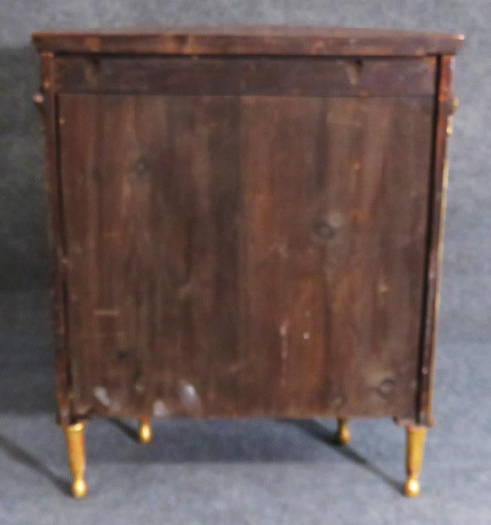 Period 1780s English Paint decorated Satinwood Demilune Side Cabinet Commode 1