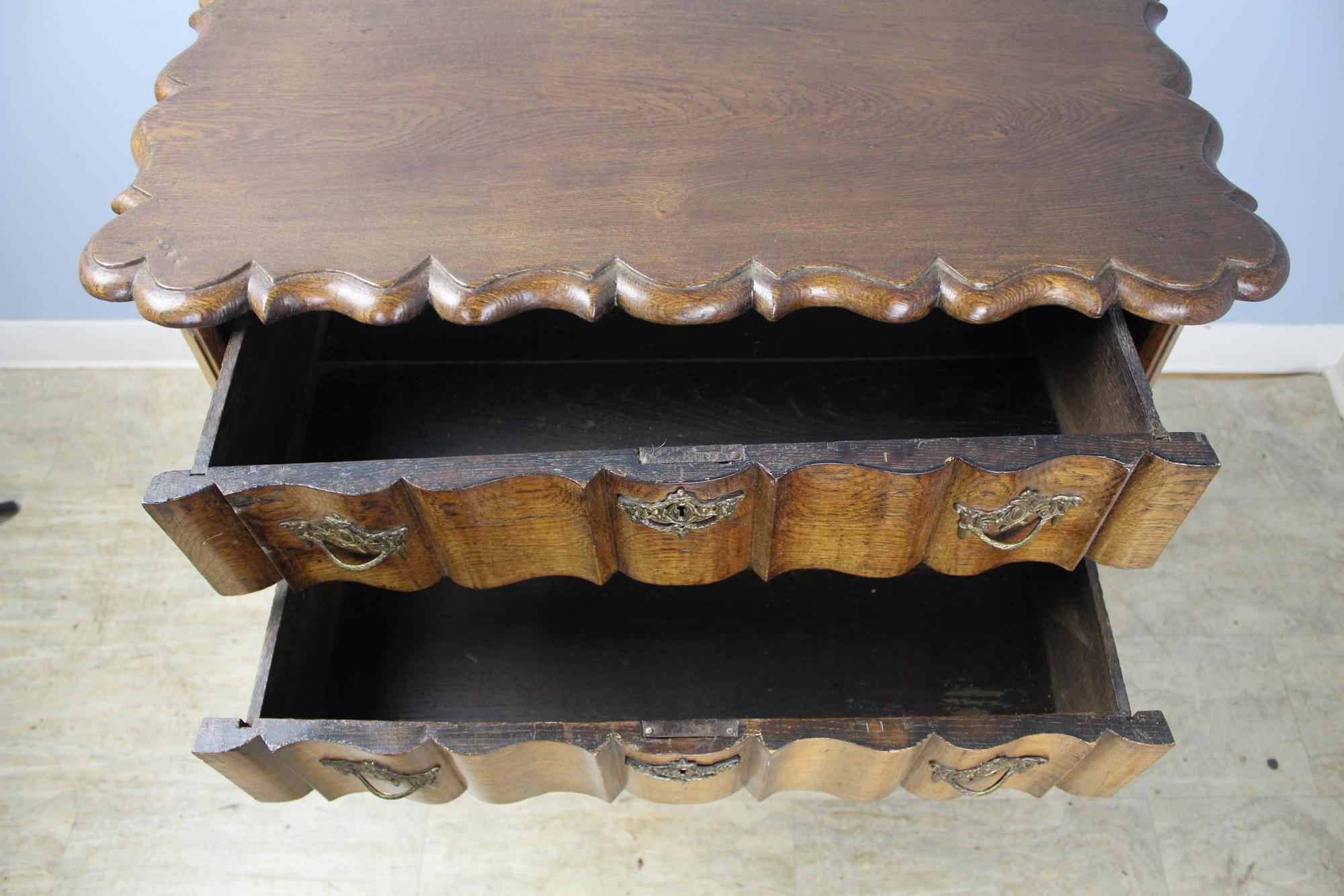 Period 18th Century Dutch Chest/Commode, Serpentine Drawers For Sale 1