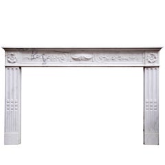 Caminetto in marmo statuario francese Luigi XVI del XVIII secolo