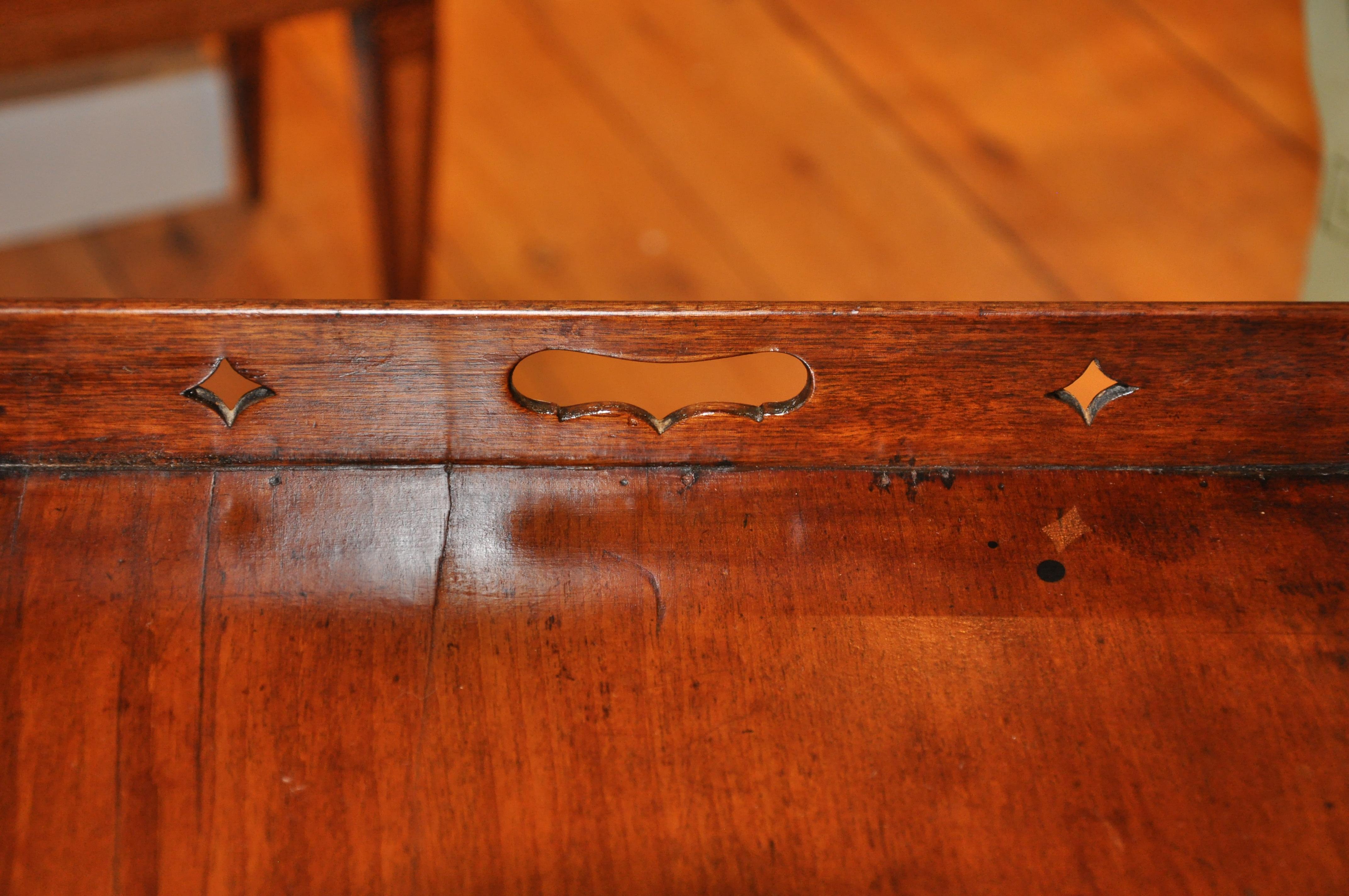 George II Period 18th Century Georgian Walnut Tray Top Chest For Sale