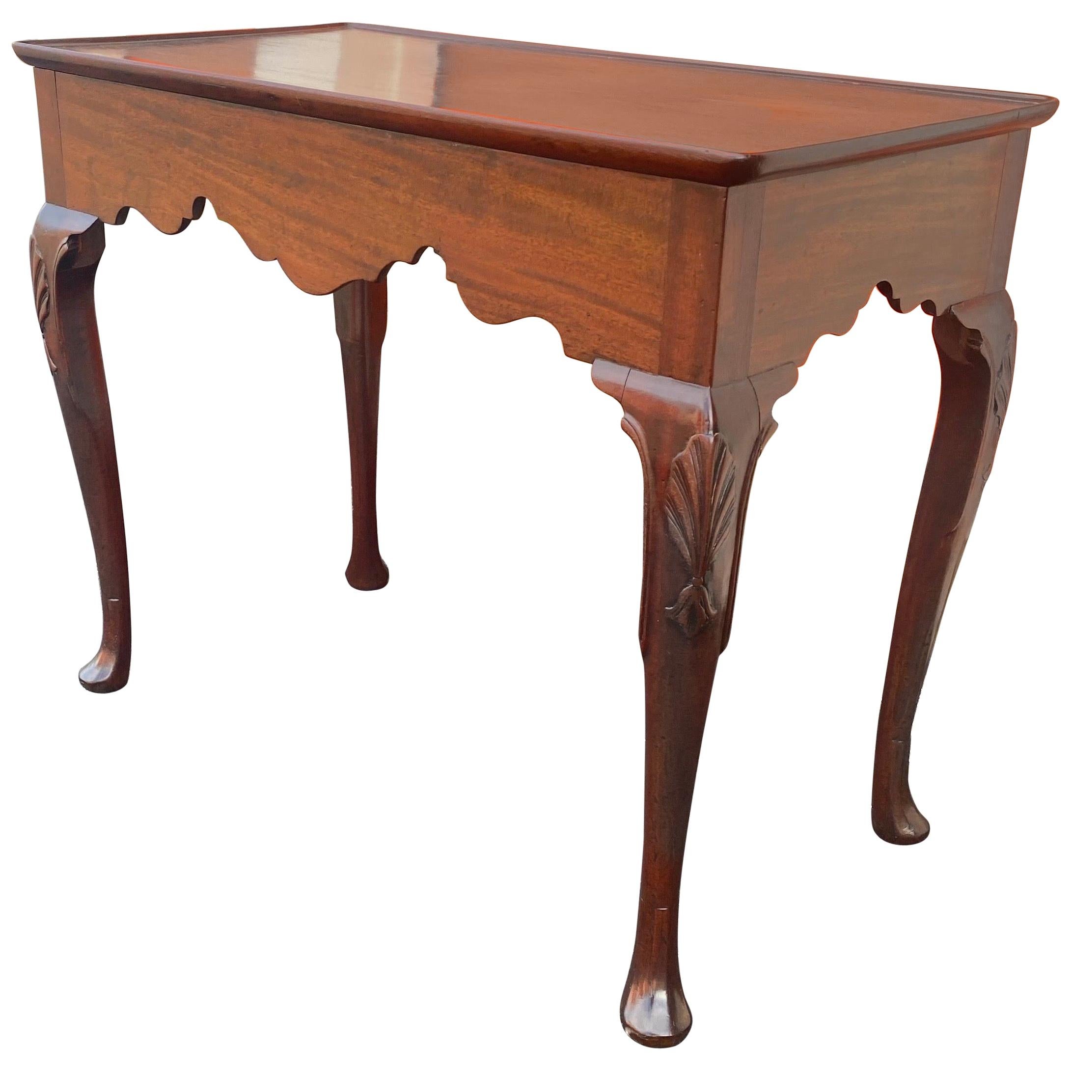 Period 18th Century Irish Georgian Mahogany Silver Table