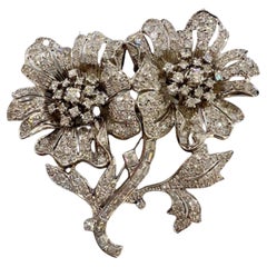 Period 1945–1950 8.64 carat Diamonds  Platinum Brooch
