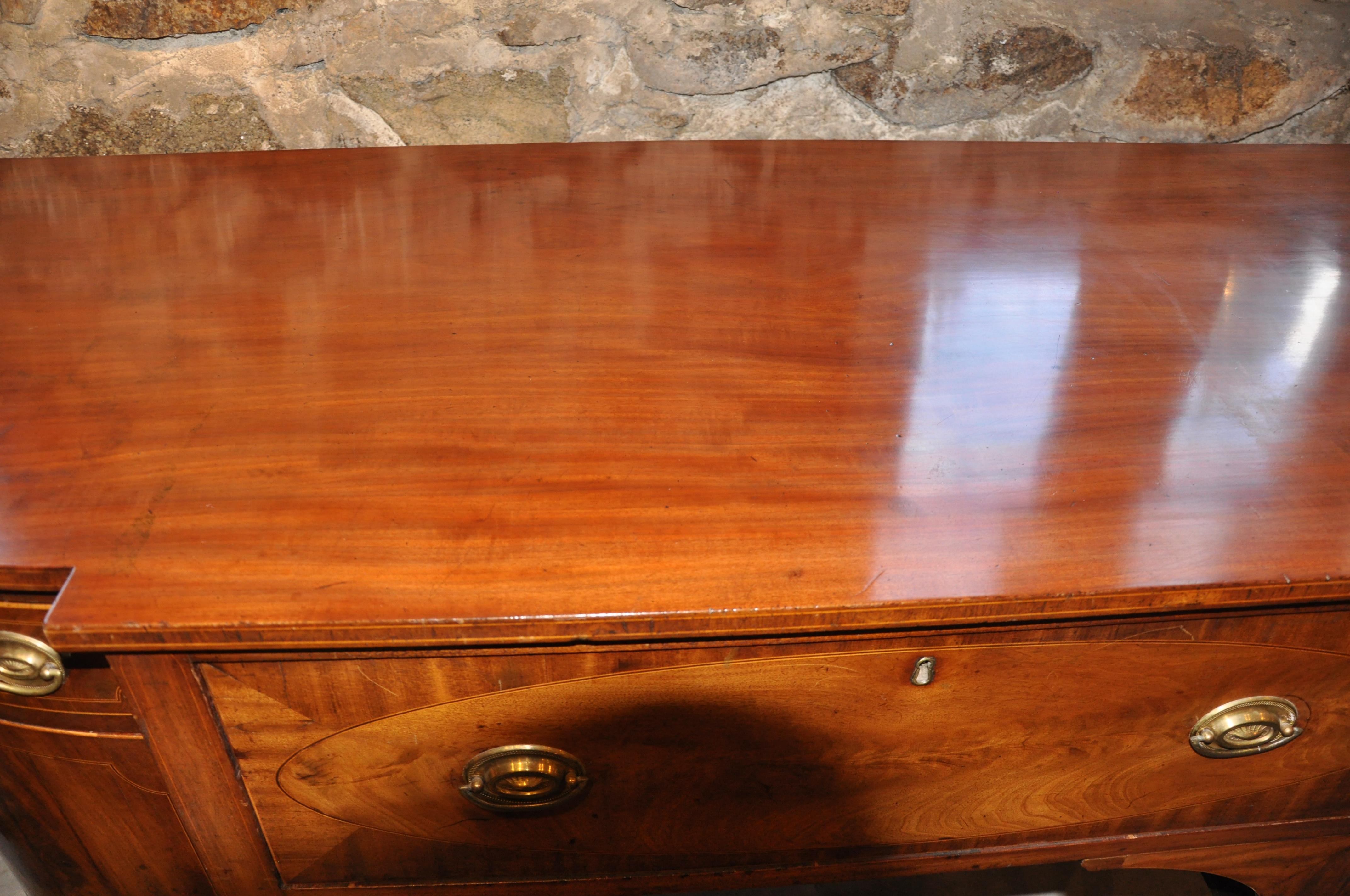 Period American Federal Mahogany Sideboard with Original Desk Interior 2