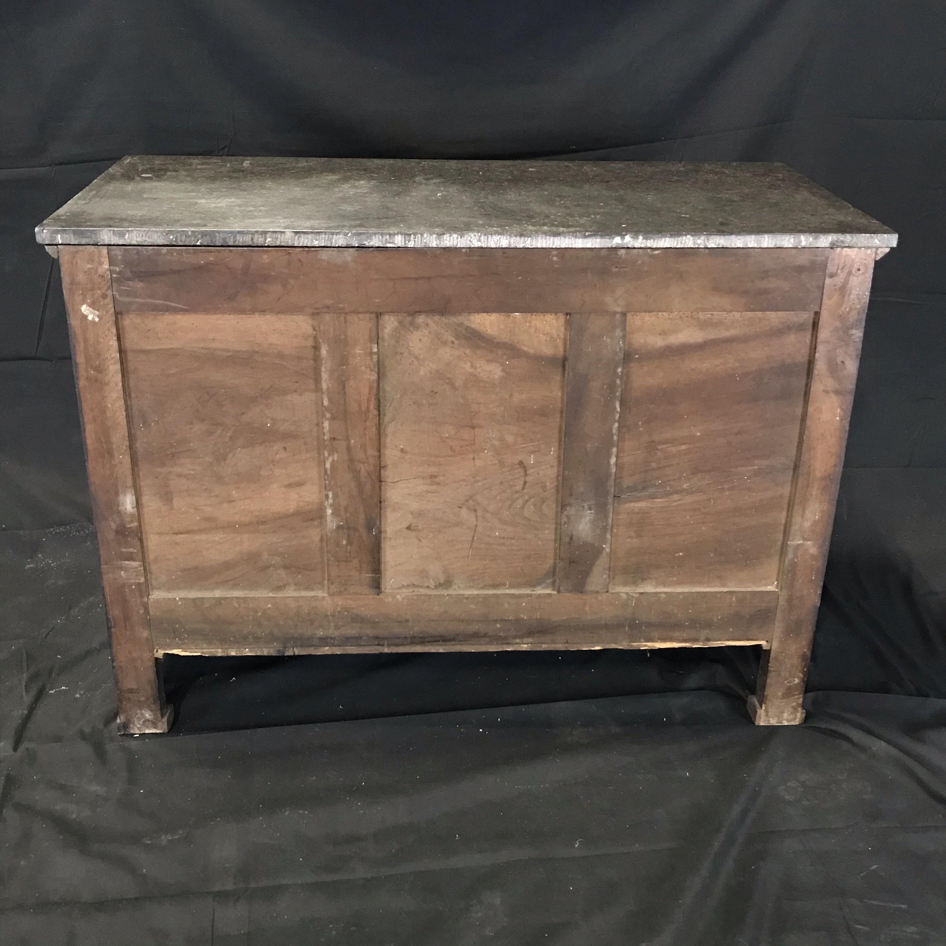 Period Antique French Empire Commode Chest of Drawers with Beautiful Marble Top 5