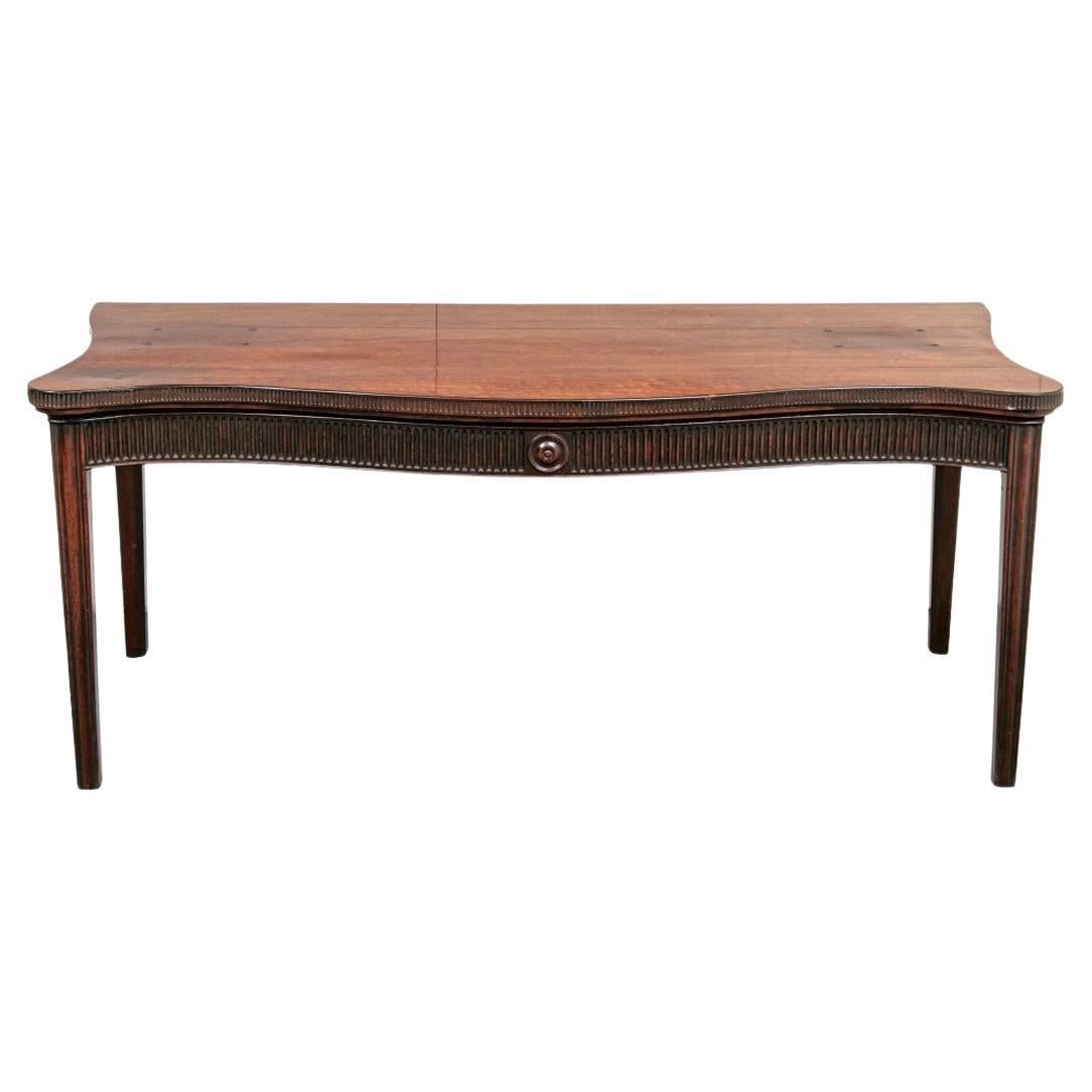 Period Antique Serpentine Mahogany Console Serving Table