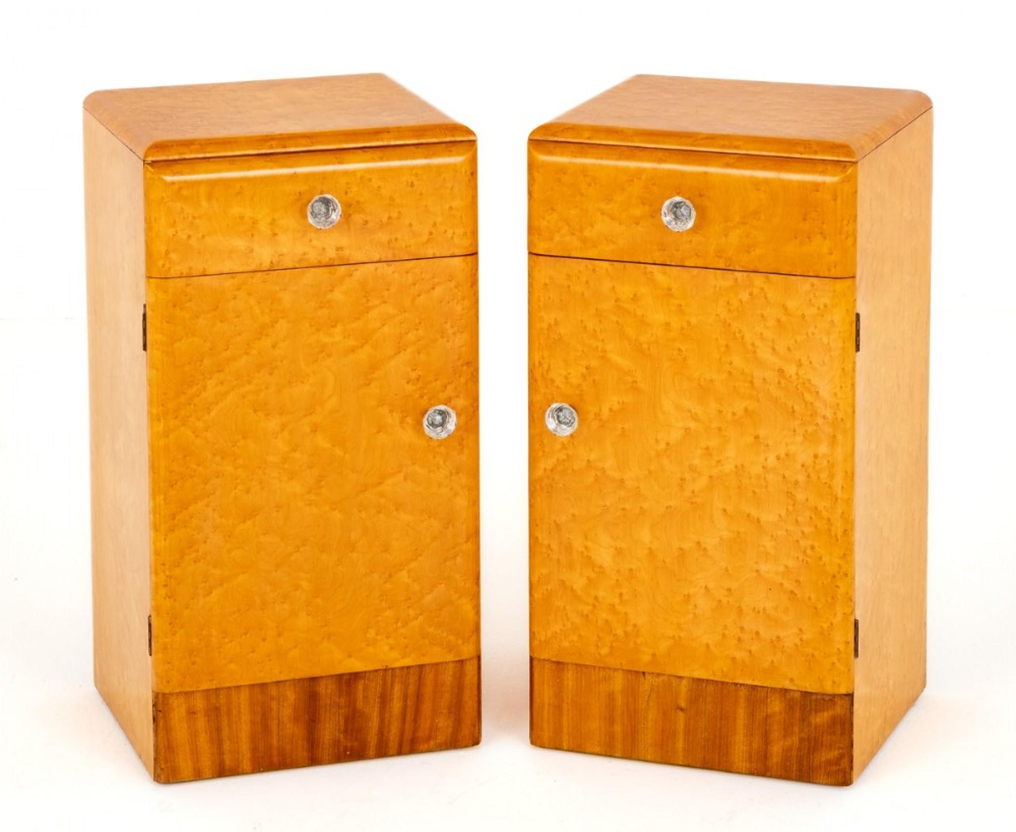 Period Art Deco Bedside Chests 1930s Nightstands For Sale 1