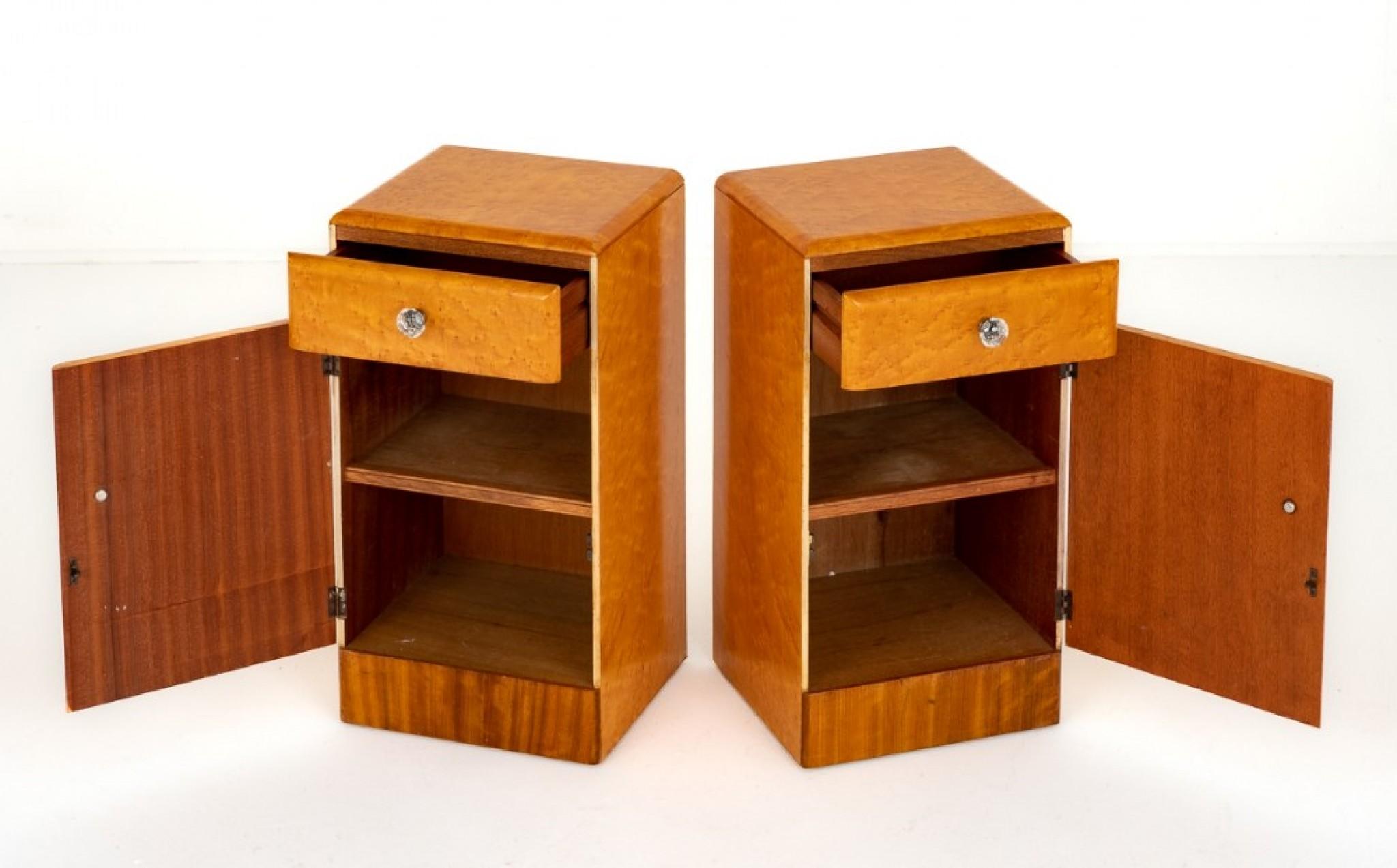Period Art Deco Bedside Chests 1930s Nightstands For Sale 2