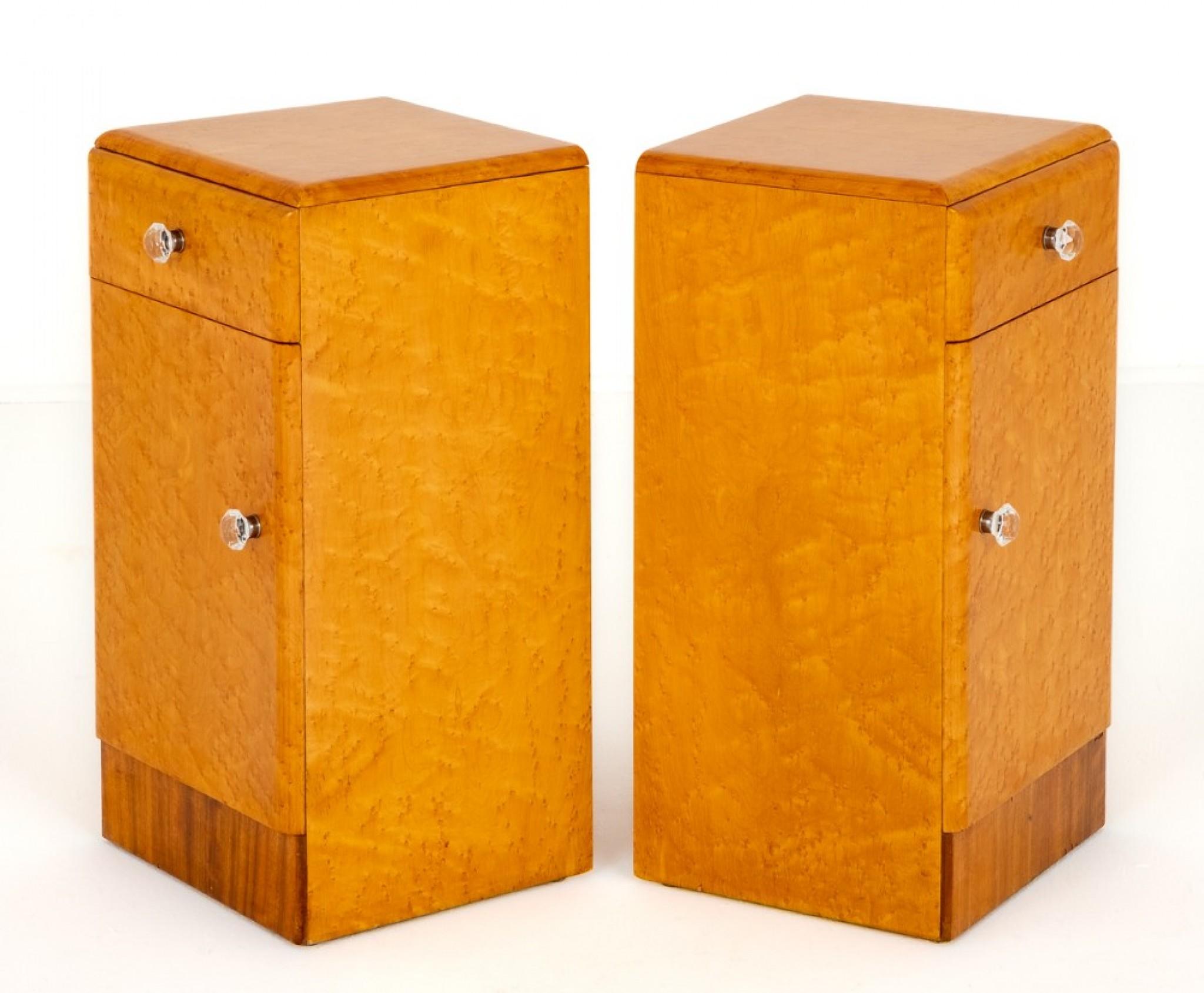 Period Art Deco Bedside Chests 1930s Nightstands For Sale 3