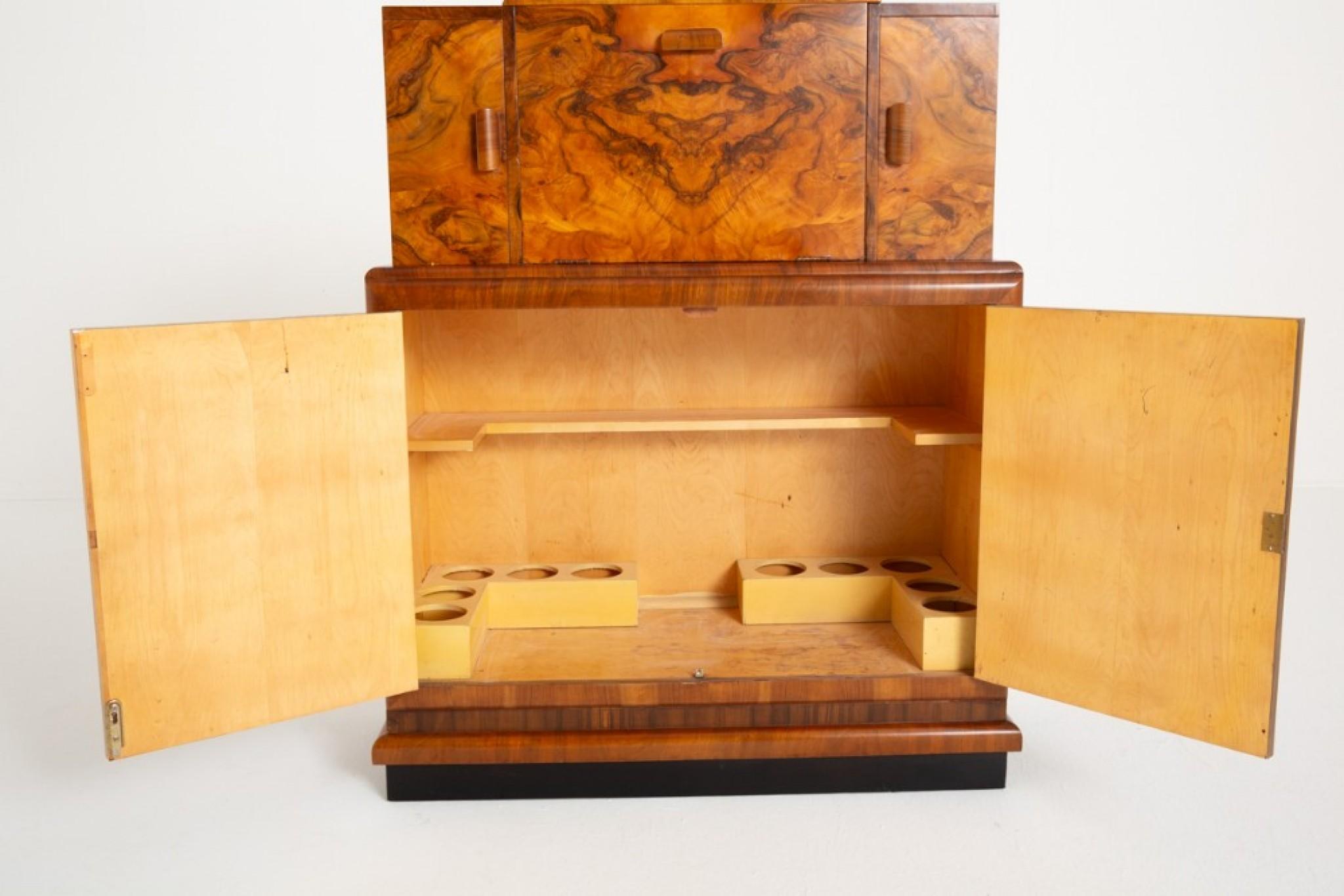 Period Art Deco Cocktail Cabinet 1930s Colby and Snape For Sale 1