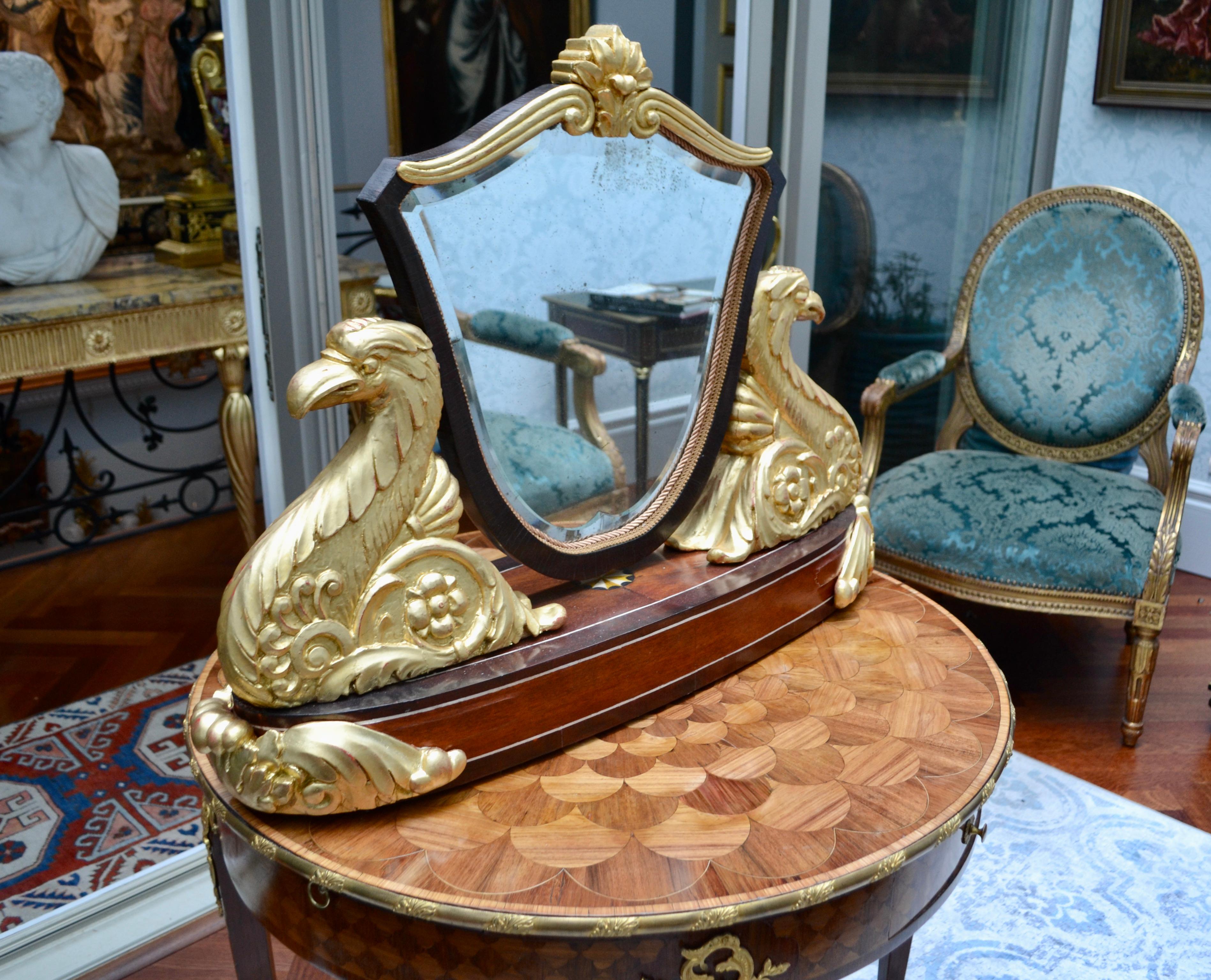 Period Austrian Biedermeier Vanity Table Mirror For Sale 4