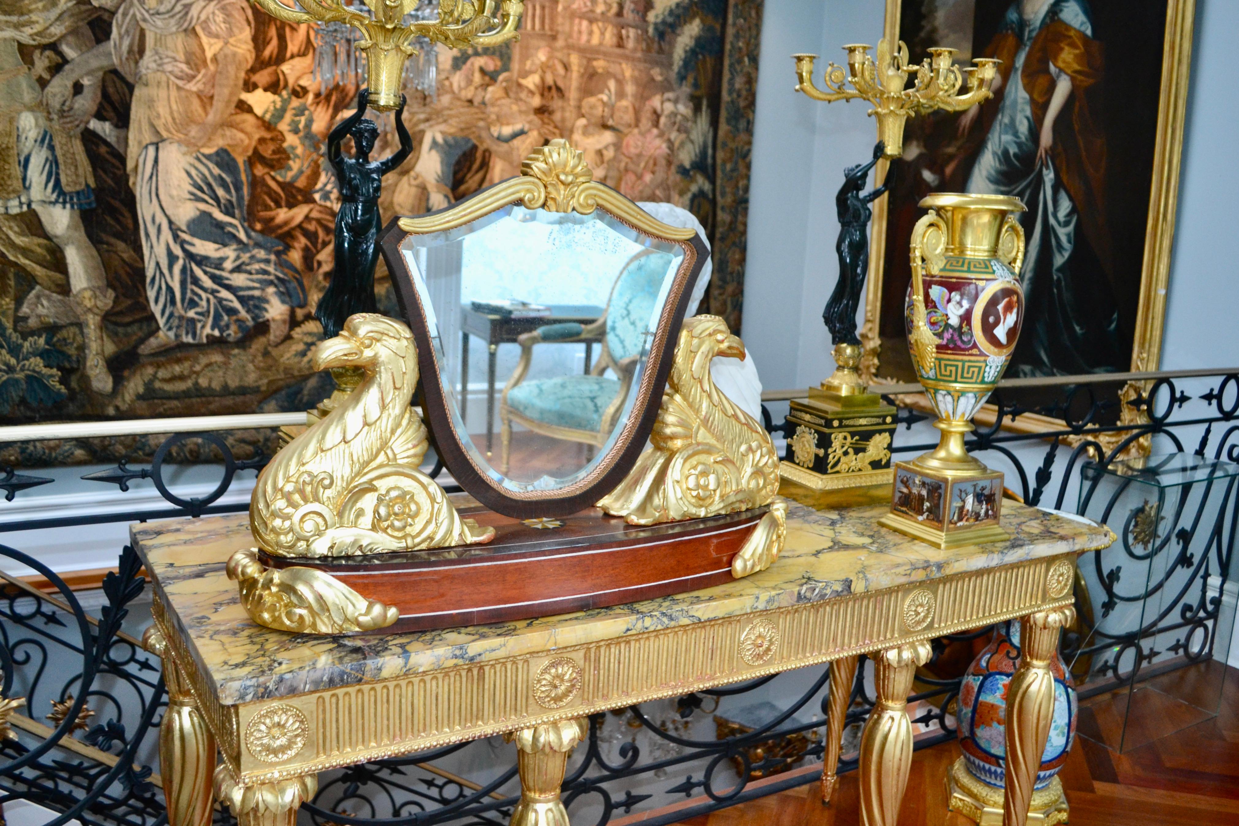 Period Austrian Biedermeier Vanity Table Mirror For Sale 5