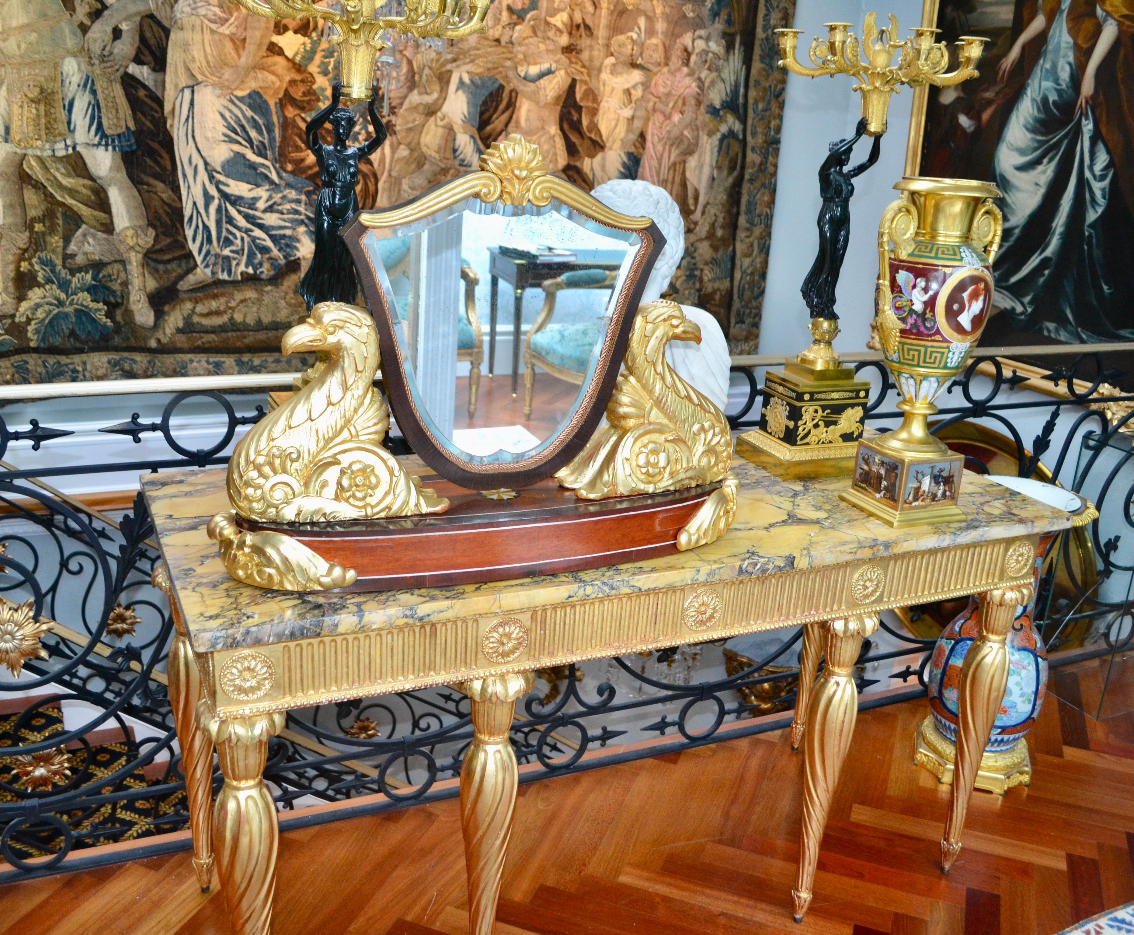 Period Austrian Biedermeier Vanity Table Mirror For Sale 6