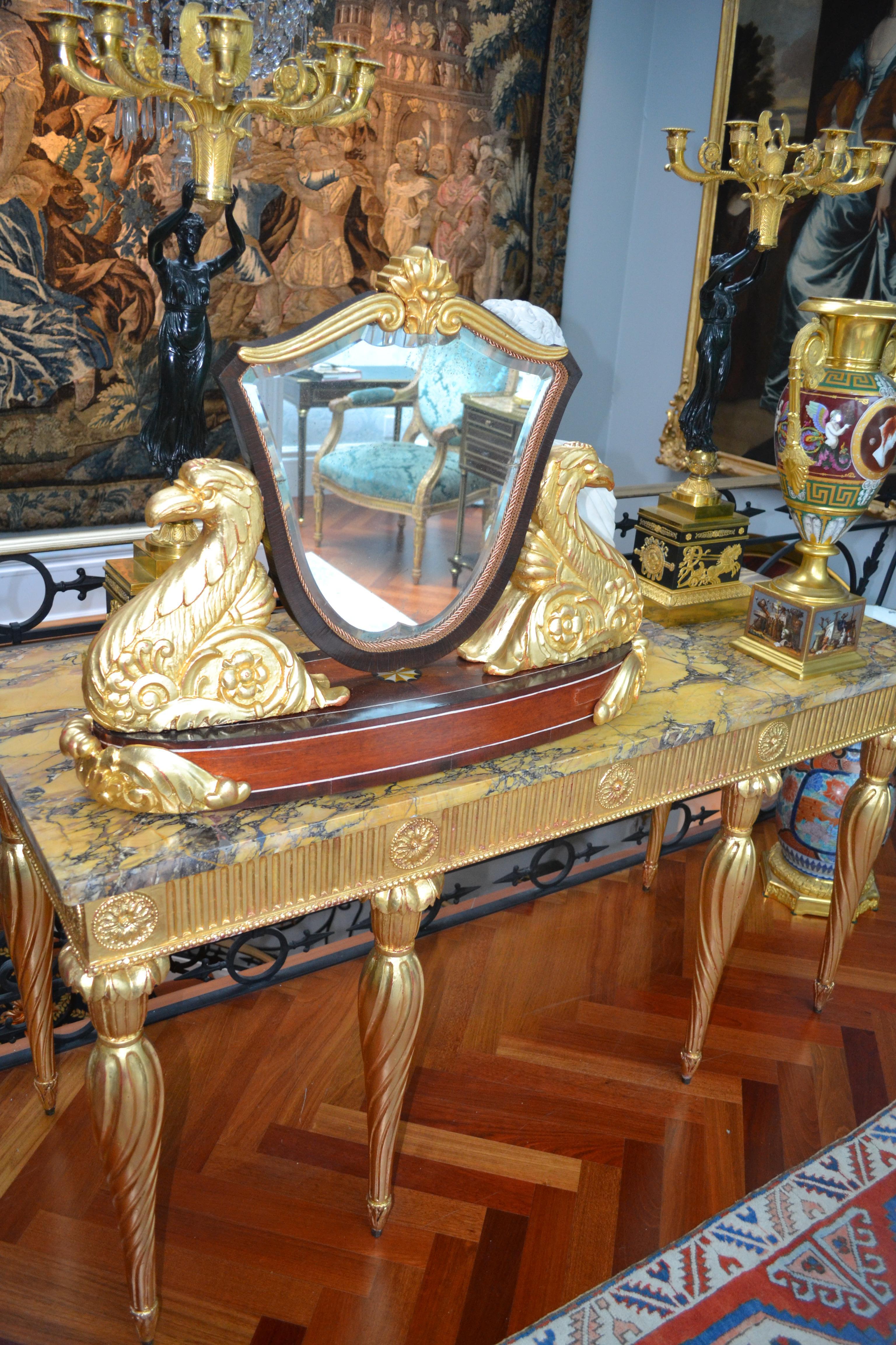 Period Austrian Biedermeier Vanity Table Mirror For Sale 7
