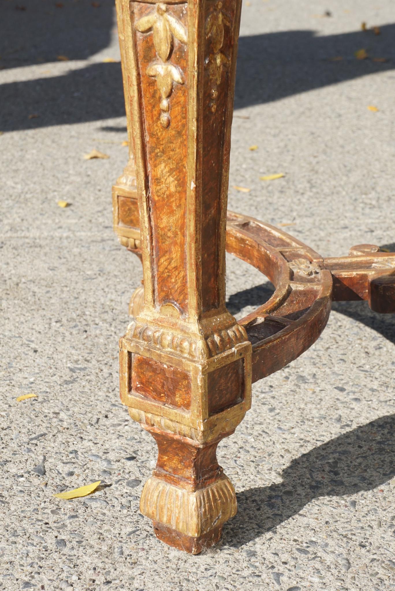 Period Baroque Painted and Gilt Italian Table From the Estate of Cynthia Phipps For Sale 9