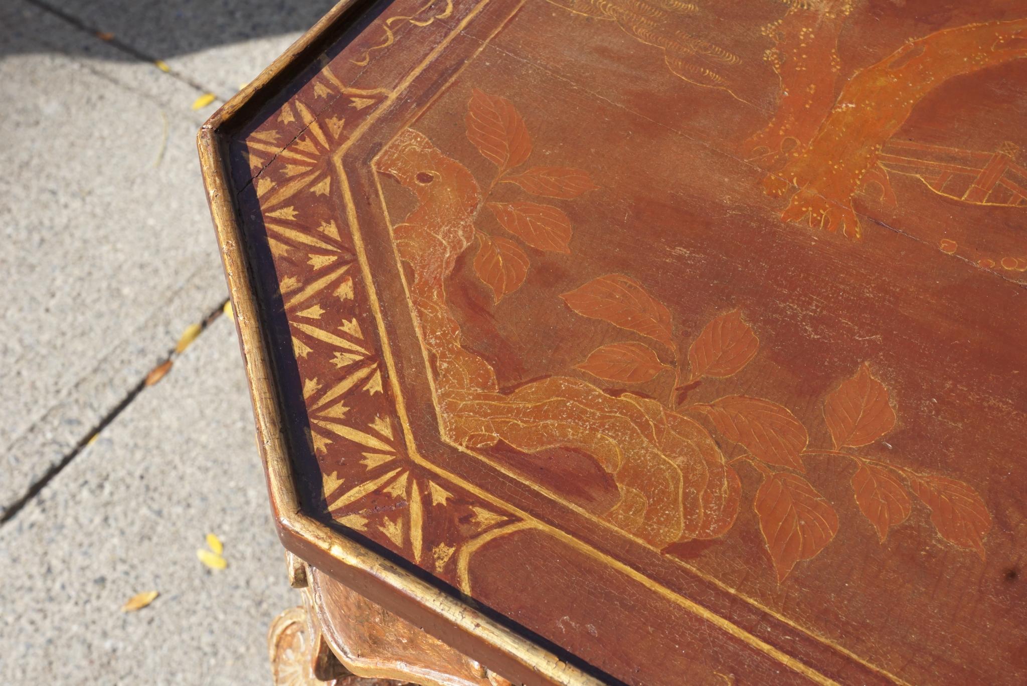 Period Baroque Painted and Gilt Italian Table From the Estate of Cynthia Phipps For Sale 3