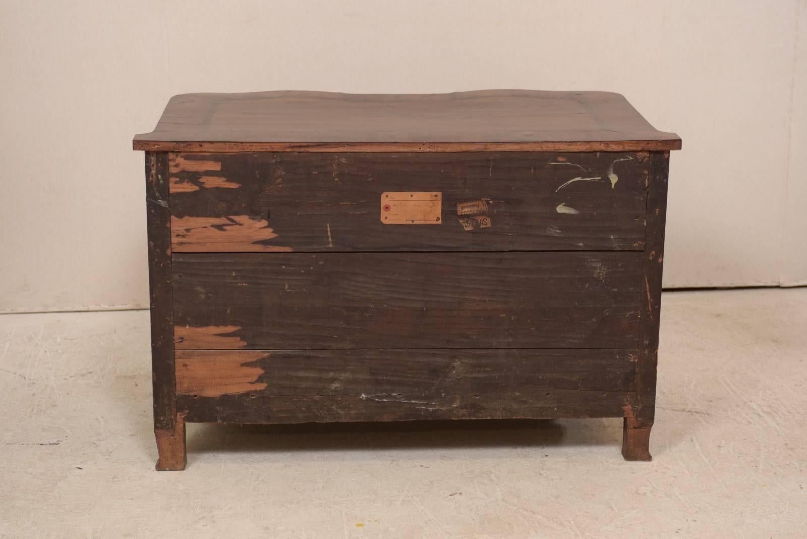 Period Baroque Swedish Wood Chest with Serpentine Front, circa 1725 For Sale 6