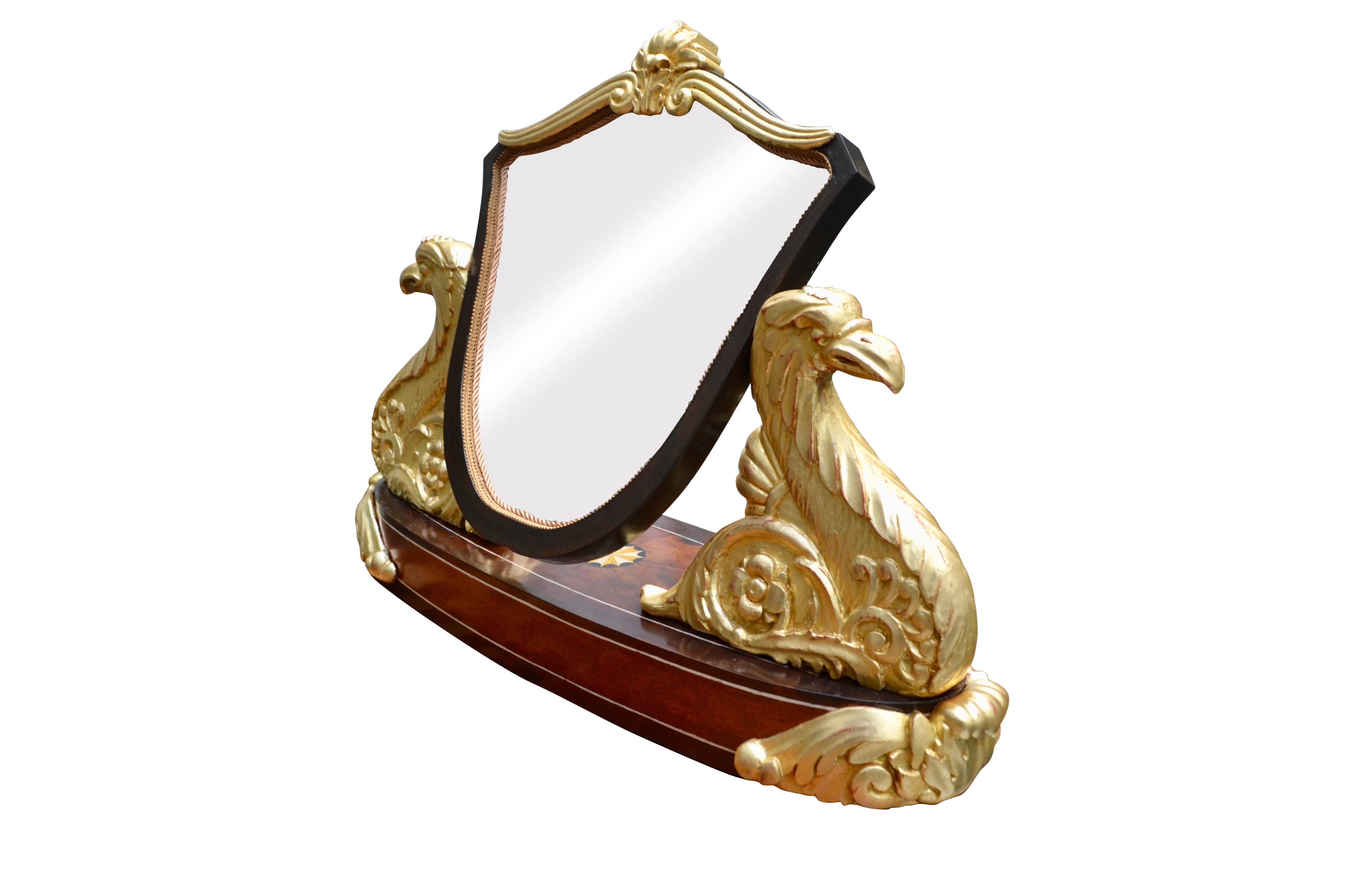 Period Austrian Biedermeier Vanity Table Mirror In Good Condition For Sale In Vancouver, British Columbia