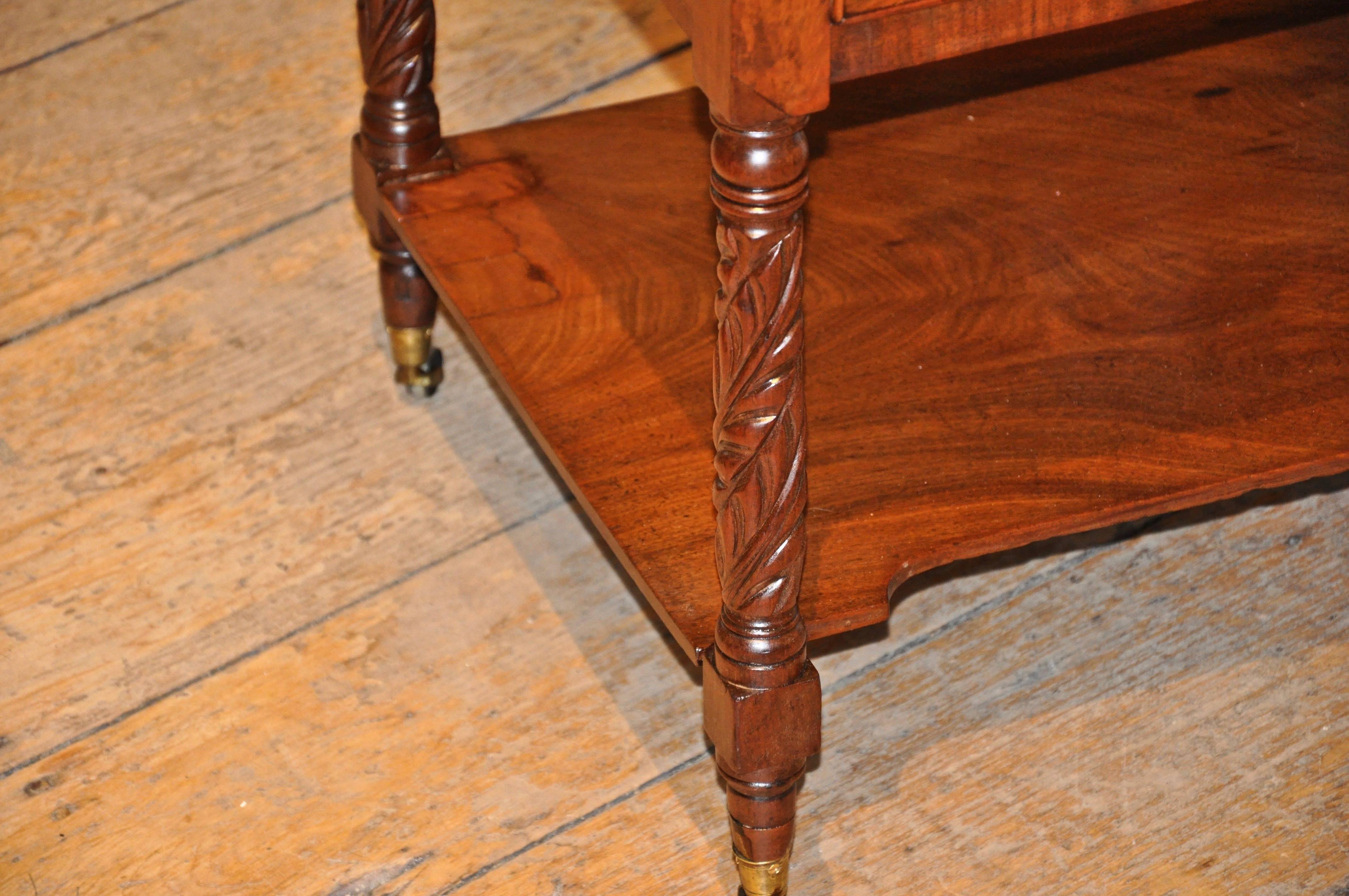 Period Boston Early 19th Century Federal Mahogany Side Table 1