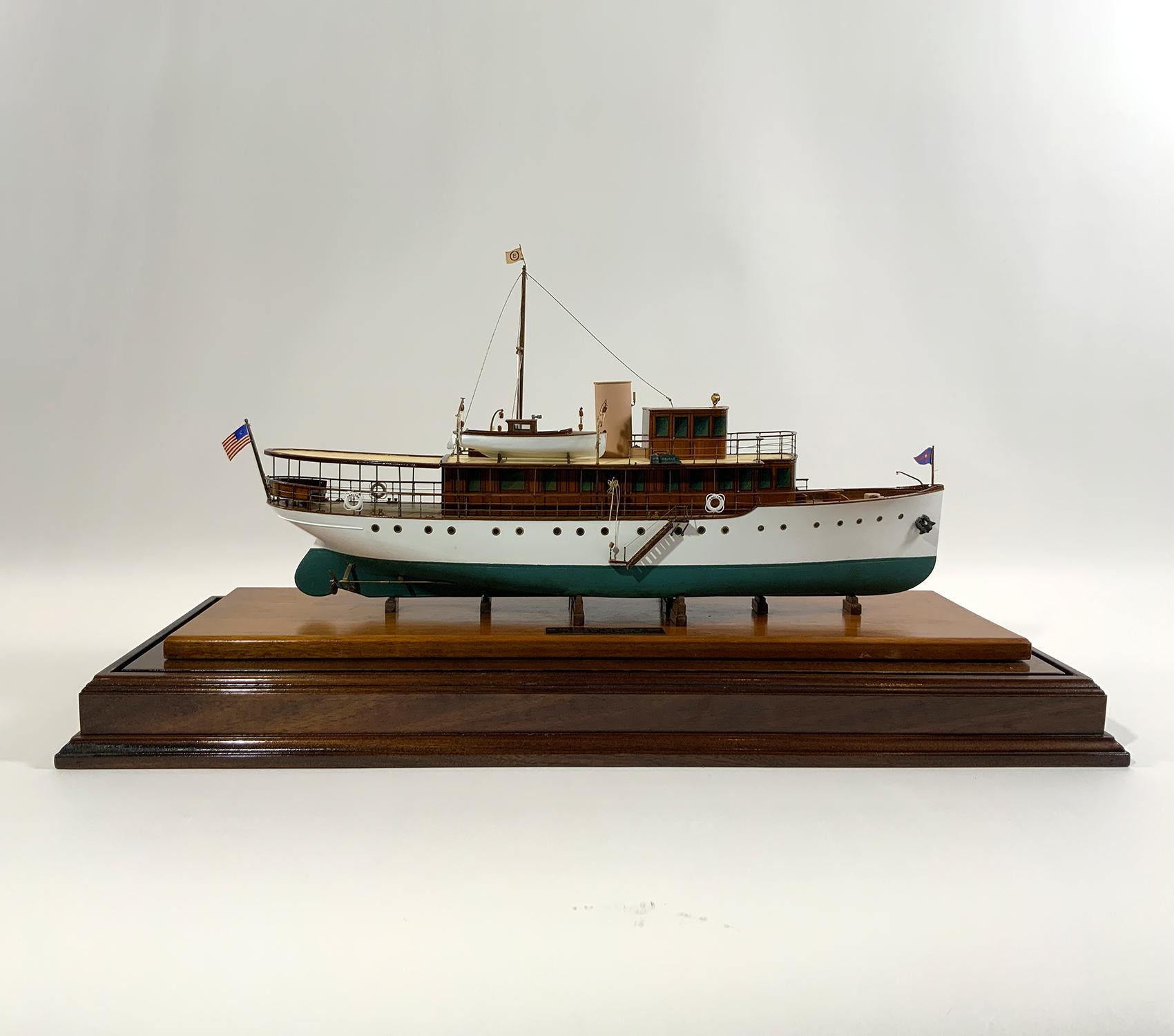 Builders model of a Lawley built private yacht named 