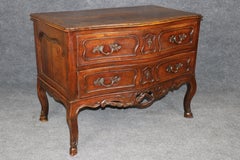 Period Carved Walnut 18th c. French Louis XV 2 Drawer Commode