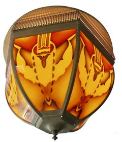 Plafonnier d'époque de l'école d'Amsterdam, années 1920