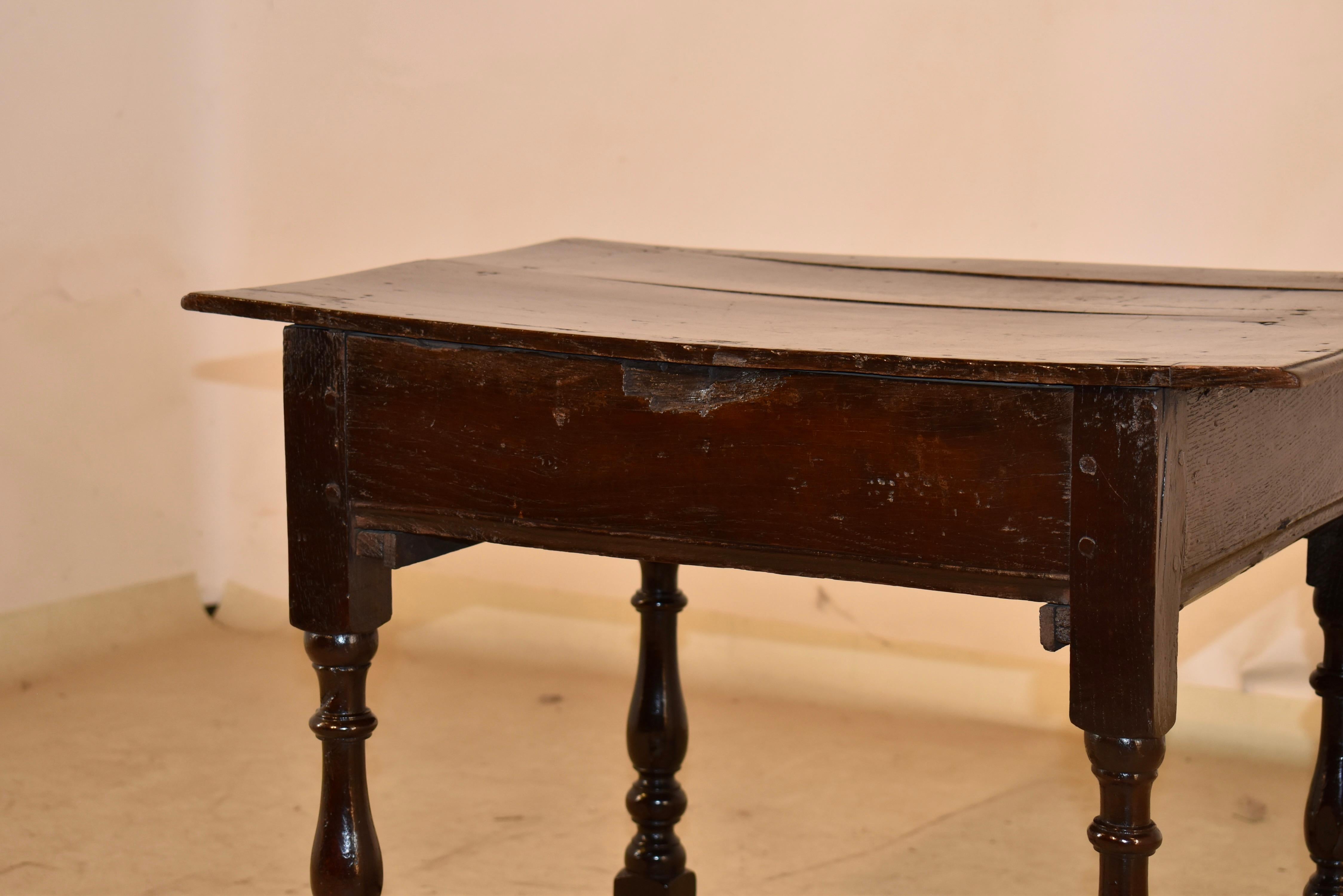 Period Charles II Oak Side Table, Circa 1650 in vendita 6