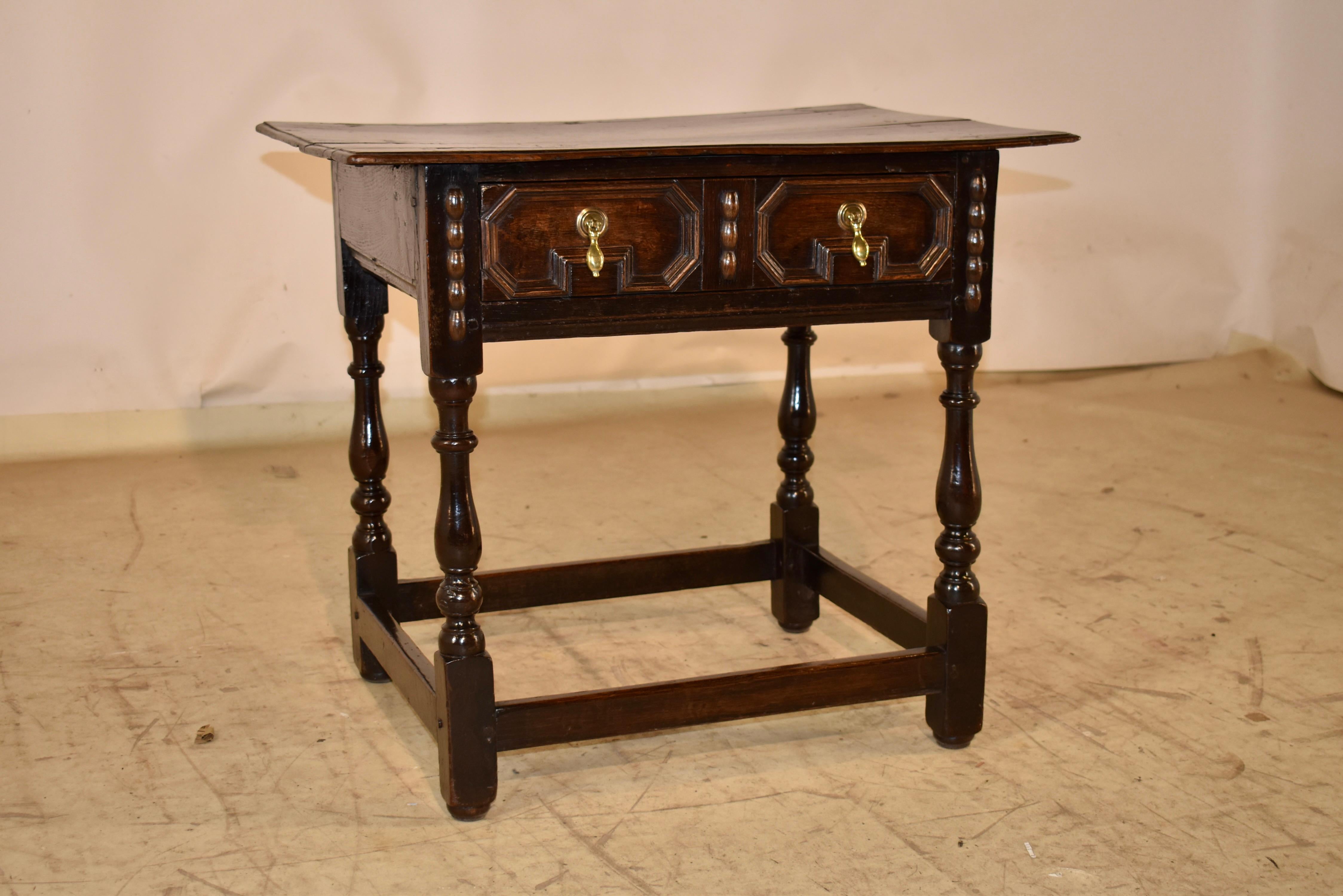 Period Charles II Oak Side Table, Circa 1650 in vendita 7