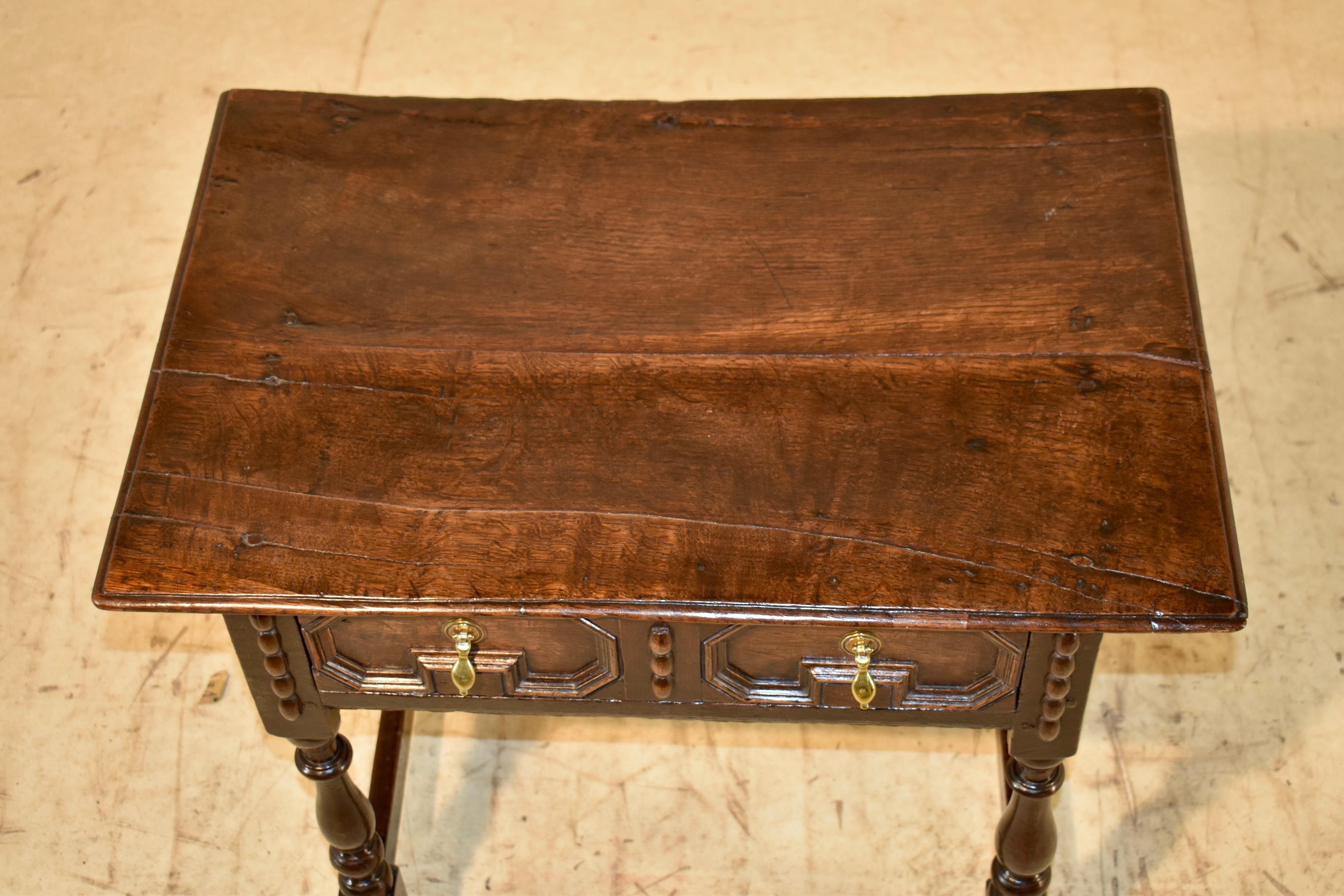 Period Charles II Oak Side Table, Circa 1650 in vendita 1