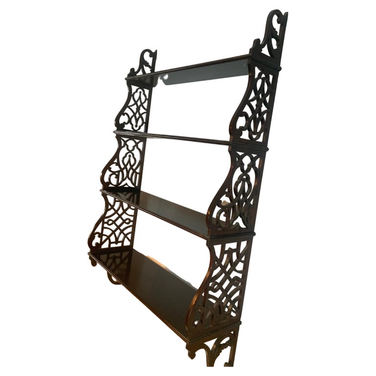 Period Chinese Chippendale Wall Shelf For Sale at 1stDibs